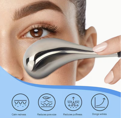Stainless Steel Cryo Facial Spoon Cooling Ice Globe Massager